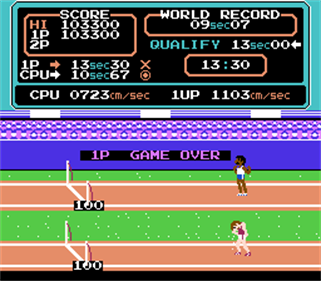 Track & Field - Screenshot - Game Over Image