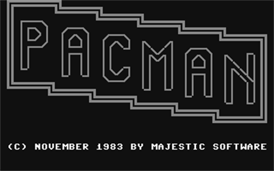 Pacman (Majestic Software) - Screenshot - Game Title Image