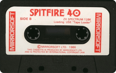 Spitfire '40  - Cart - Back Image