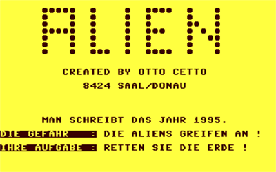 Alien (Mein Home-Computer) - Screenshot - Game Title Image
