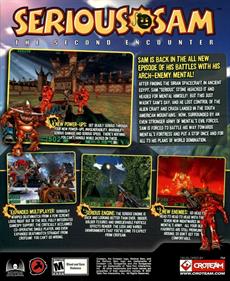 Serious Sam: The Second Encounter - Box - Back Image