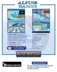 Alpine Games - Box - Back Image