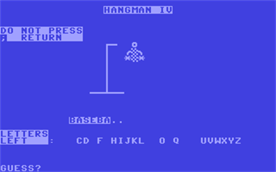 Hangman IV - Screenshot - Gameplay Image