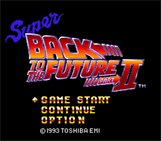 Super Back to the Future Part II - Screenshot - Game Title Image