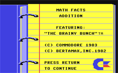 Math Facts - Screenshot - Game Title Image