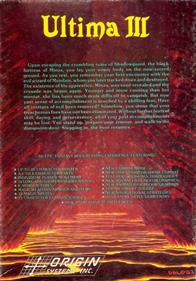 Ultima III: Exodus - Box - Back Image
