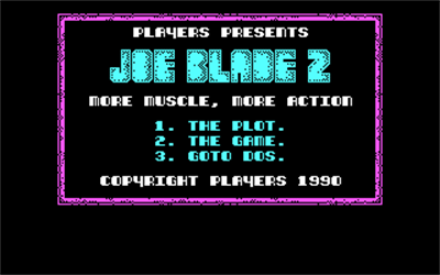 Joe Blade 2 - Screenshot - Game Title Image