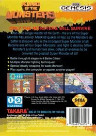 King of the Monsters - Box - Back Image