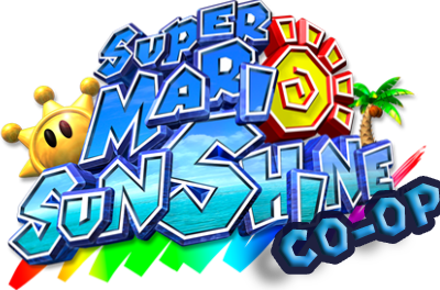 Super Mario Sunshine CO-OP - Clear Logo Image