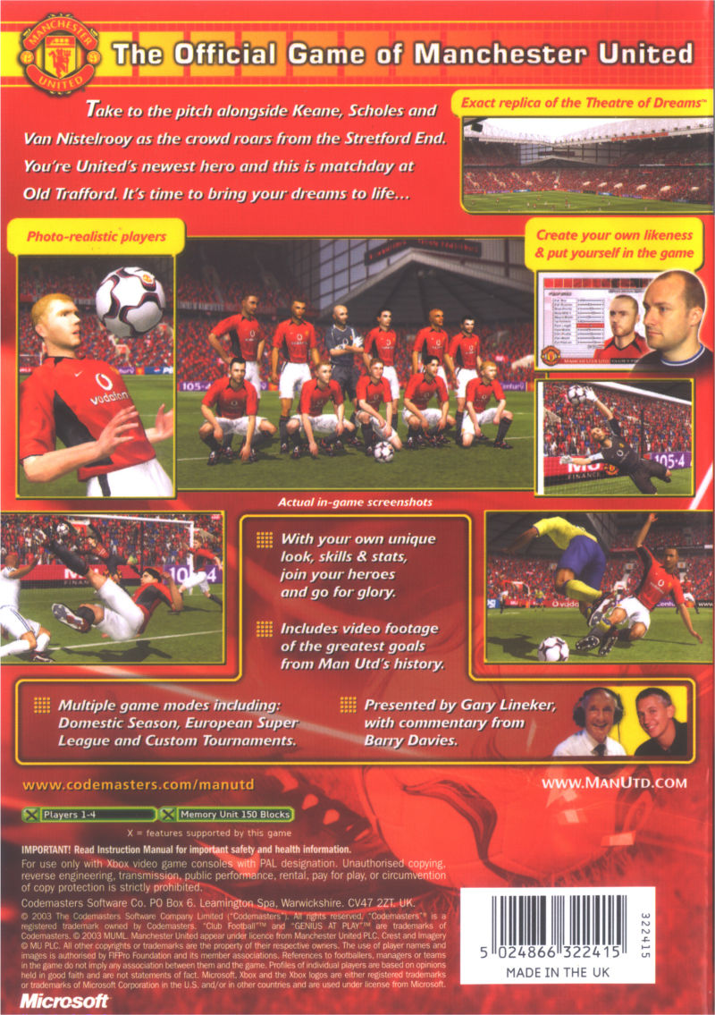 Club Football: Manchester United Images - LaunchBox Games Database