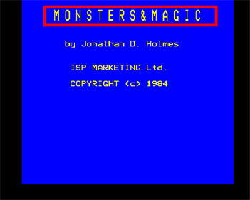 Monsters & Magic - Screenshot - Game Title Image