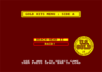 Amstrad Gold Hits - Screenshot - Game Select Image