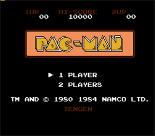 Pac-Man (Tengen) - Screenshot - Game Title Image