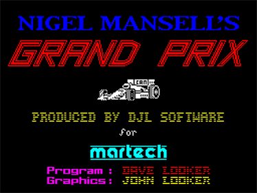 Nigel Mansell's Grand Prix - Screenshot - Game Title Image