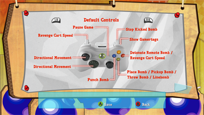 Bomberman Live: Battlefest - Arcade - Controls Information Image