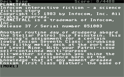 Planetfall (Infocom) - Screenshot - Game Title Image