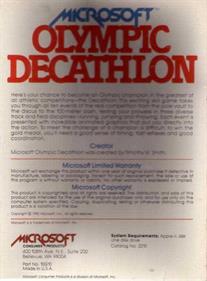 Microsoft Decathlon - Box - Back Image
