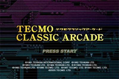 Tecmo Classic Arcade - Screenshot - Game Title Image