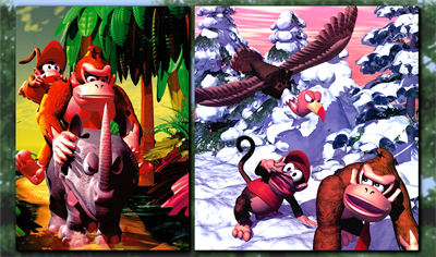 Donkey Kong Country: 2P Proof of Concept - Fanart - Background Image