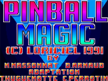 Super Pinball Magic - Screenshot - Game Title Image