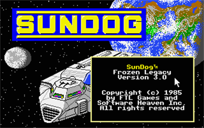 Sundog: Frozen Legacy - Screenshot - Game Title Image