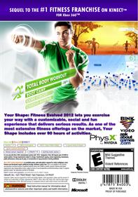 Your Shape: Fitness Evolved 2012 - Box - Back Image