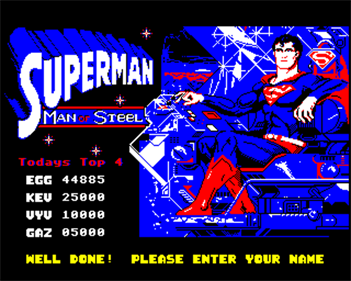 Superman: The Man of Steel - Screenshot - High Scores Image