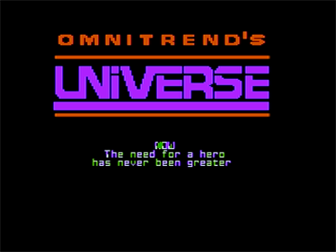 Omnitrend's Universe - Screenshot - Game Title Image