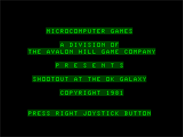 Shootout at the OK Galaxy - Screenshot - Game Title Image