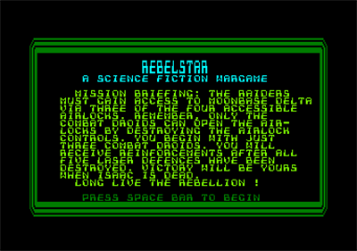 Rebelstar - Screenshot - Game Title Image