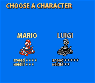 Mario Kart (Nice Code Software) - Screenshot - Game Select Image