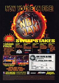 NBA Jam: Tournament Edition - Advertisement Flyer - Front Image