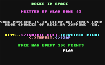 Rocks in Space - Screenshot - Game Title Image