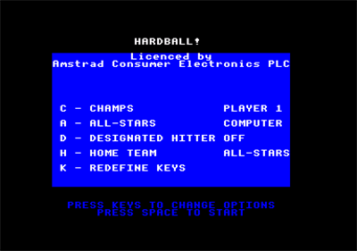 Hardball - Screenshot - Game Select Image