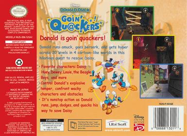 Disney's Donald Duck: Goin' Quackers - Box - Back Image