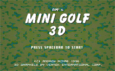 AM's Mini Golf 3D - Screenshot - Game Title Image