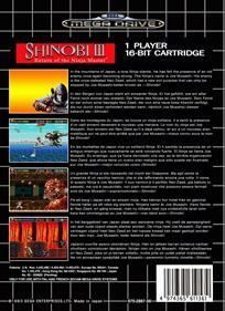 Shinobi III: Return of the Ninja Master - Box - Back Image