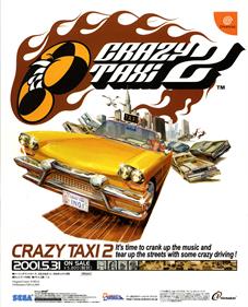 Crazy Taxi 2 - Advertisement Flyer - Front Image