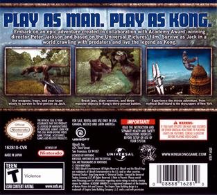 Peter Jackson's King Kong: The Official Game of the Movie - Box - Back Image