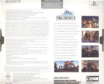 Final Fantasy XI Online - Box - Back Image