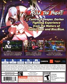 Under Night In-Birth Exe:Late[cl-r] - Box - Back Image