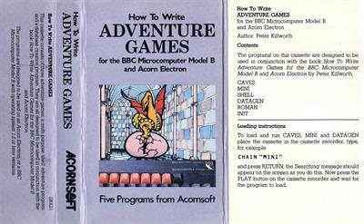 How To Write Adventure Games - Fanart - Box - Front Image