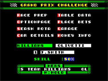 Grand Prix Challenge - Screenshot - Game Select Image