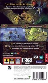 Dungeons & Dragons Tactics - Box - Back Image