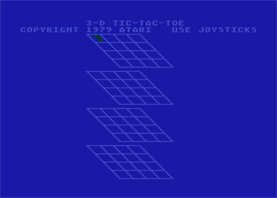 3-D Tic-Tac-Toe (Atari) - Screenshot - Game Title Image