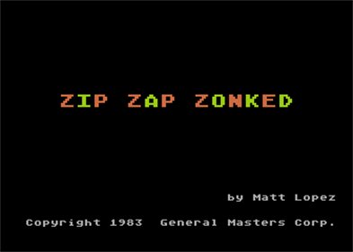 Zip Zap Zonked - Screenshot - Game Title Image