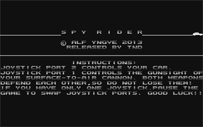 Spy Rider - Screenshot - Game Title Image
