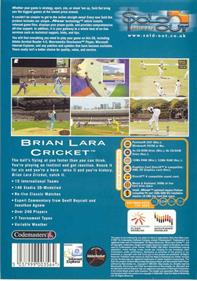 Brian Lara Cricket - Box - Back Image