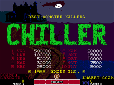 Chiller - Screenshot - High Scores Image