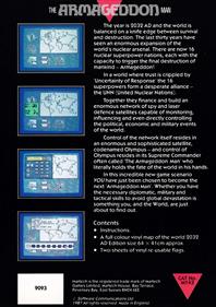 The Armageddon Man - Box - Back Image